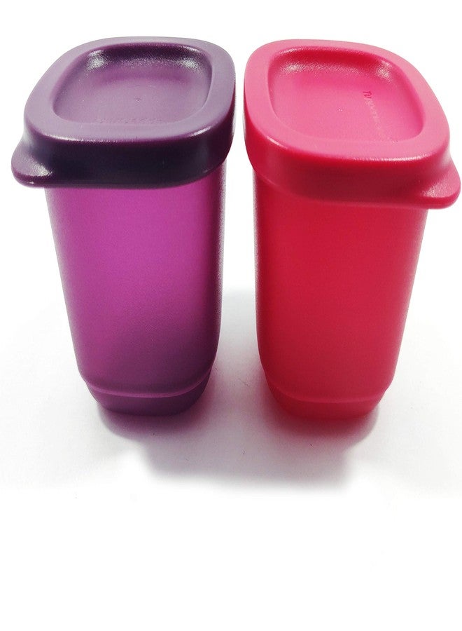 Tupperware Cubix Mini Take Away Plastic Container Set, 110 ml (Set of 2) with Free Handkerchief - Image 4